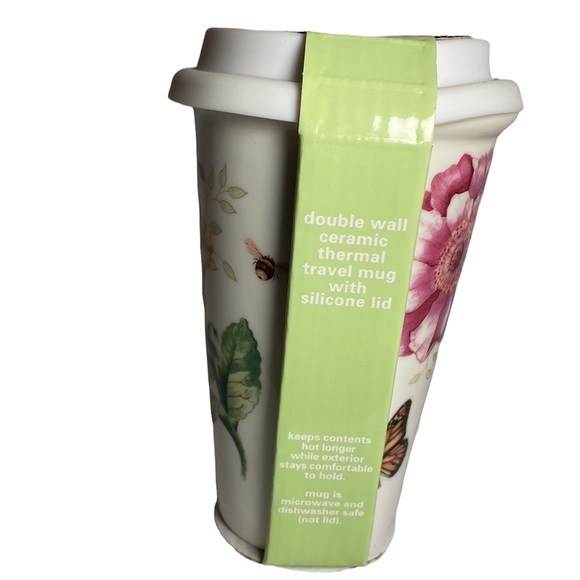 NWT Butterfly Meadow by LENOX Travel Tumbler & Silicone/Plastic Lid - Picture 7 of 7